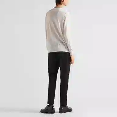 PRADA SS23 Solid Logo Track Pants Black