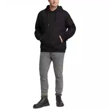 Versace Jeans Couture Letter Print Hoodie Black