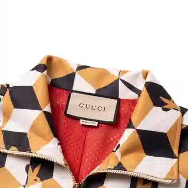 Gucci SS23 Diamond Print Jacket Yellow