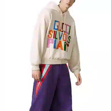 GUCCI SS23 Letter Print Long Sleeve Sweatshirt Beige
