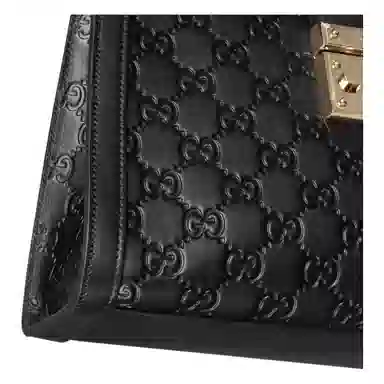 GUCCI Padlock Medium Shoulder Bag Black