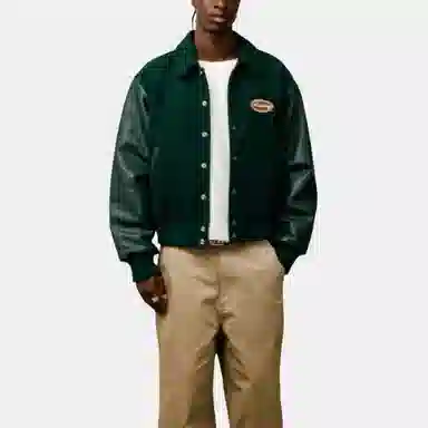 Stussy FW25 GLOBE VARSITY JACKET