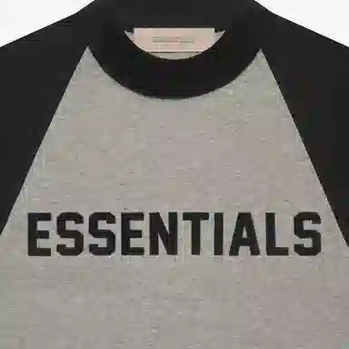 Fear of God Essentials Kids Baseball Tee Dark Oatmeal