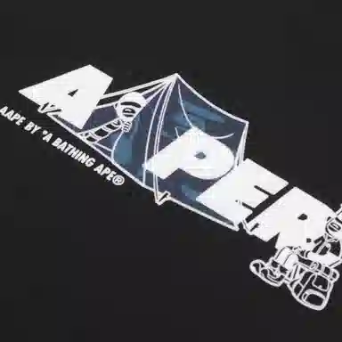 Aape FW23 Black Long Sleeve Tee