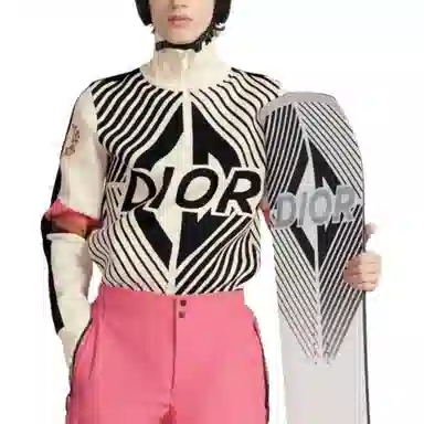 DIOR FW23 Logo Knit Sweater White