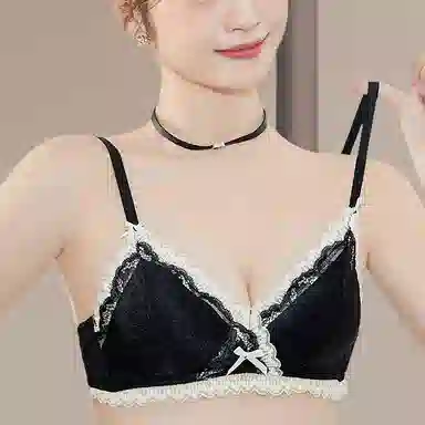 莫代尔 小胸聚拢无钢圈超薄蕾丝文胸 女款