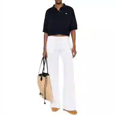 CELINE SS25 Embroidered Polo Navy