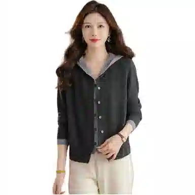 恒源祥 时尚舒适休闲纯色长袖针织衫 女款