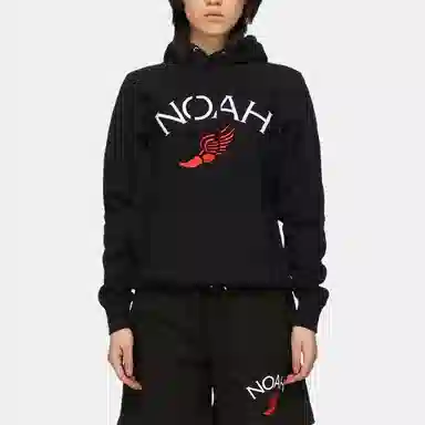 NOAH Winged Foot Embroidered Hoodie Logo