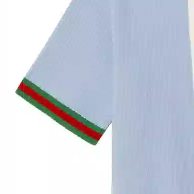 Gucci x adidas SS23 Striped Polo Sweater Blue