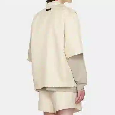 Fear of God Essentials FW22 Ss Nylon Shirt Egg Shell