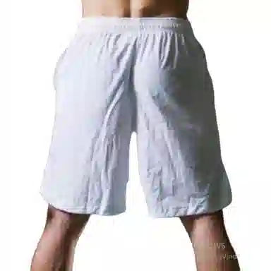 玉儿恋 纯色健身跑步训练篮球宽松休闲速干五分运动短裤 男款
