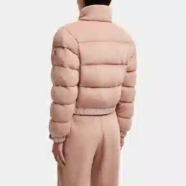 Moncler Short Zip Down Jacket Pink