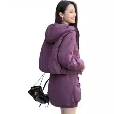 鸭鸭 纯色拉链长袖羽绒服 女款
