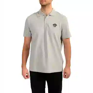 Versace Medusa Embroidered Polo Shirt