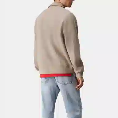 Calvin Klein Polo Long Sleeve Vintage Khaki