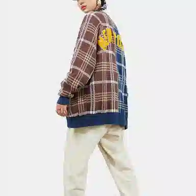 New Era Cardigan Brown Navy