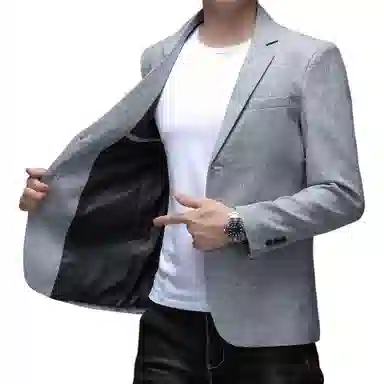 老爷车 男装春秋季商务奢华经典纯色低调百搭时尚外套西装 男款