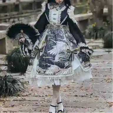 豹了个猫 印花舒适简约萝莉装 女款