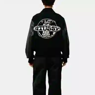 Stussy FW25 GLOBE VARSITY JACKET