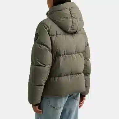 Canada Goose Logo Hoodie Jacket Women Gray