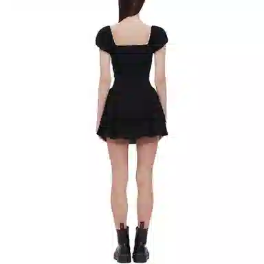 NOT YOUR ROSE SS25 Lace square t-shirt (Black) T