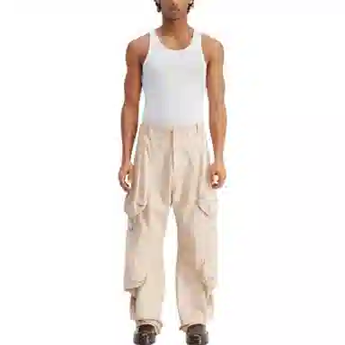 Jacquemus Wide Leg Pants Beige