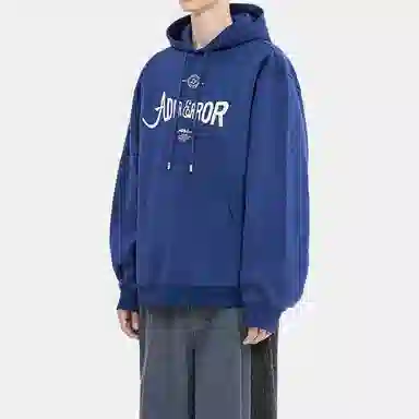 ADER ERROR FW22 Printed Hoodie Blue