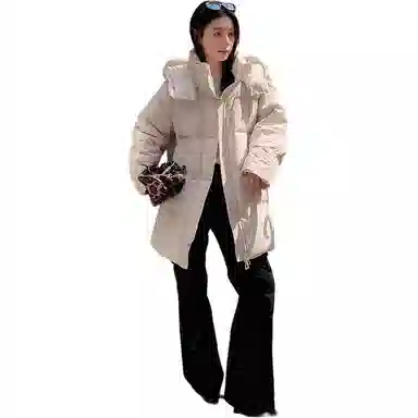 鸭鸭 加厚保暖休闲百搭中长款时尚长袖羽绒服 女款