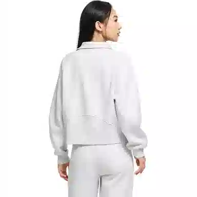 超级安踏 加绒立领纯色卫衣 女款