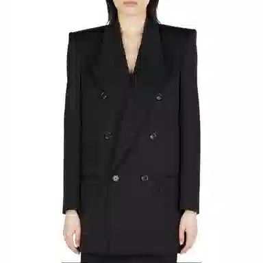 Saint Laurent SS23 Double-Breasted Jacket Black