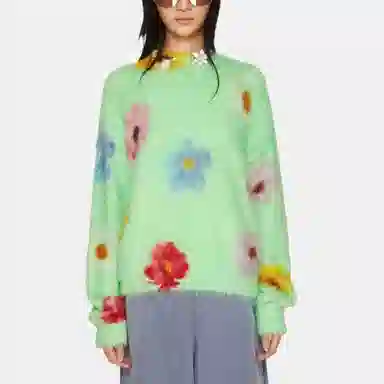 Acne Studios Fluffy Jumper Green