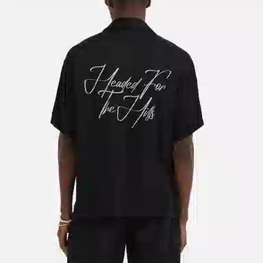 REPRESENT Scenic Letter Print Shirt Black