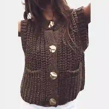 ZARA Knit Vest Brown