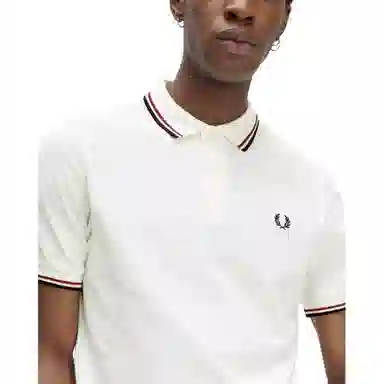 Fred Perry Embroidered Laurel Wreath Polo White