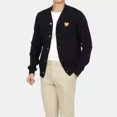 CDG Play Cardigan Blue