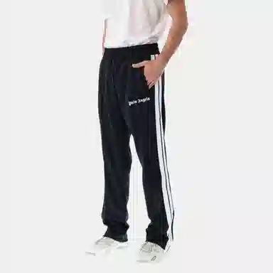 Palm Angels Logo Stripe Track Pants Black