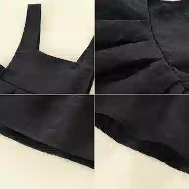 梦特娇 童装 打底衫纯色吊带连衣裙裙装套装 女童