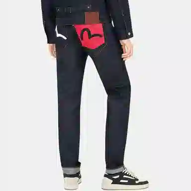 EVISU SS25 Seagull Print Retro Jeans