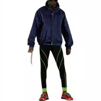 GUCCI FW22 Logo Jacquard Hoodie Blue