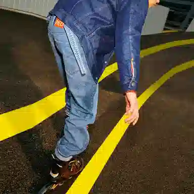 Levis Red Loose Wide-Leg Jeans