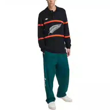 adidas originals KNITTED FW25 ALL BLACKS polo