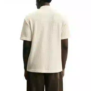 ZARA Slim Fit Textured Polo Shirt