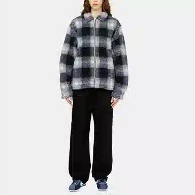Stussy Zip Sherpa Shadow Plaid