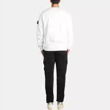 Stone Island Logo Crewneck Sweatshirt White
