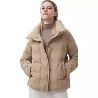 坦博尔 鹅绒无缝直充简约立领羽绒服 女款