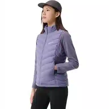探路者 舒适简约百搭字母马甲 女款 寂静紫