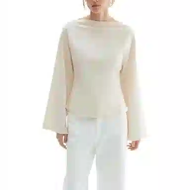 H&M Simple Boat Neck Long Sleeve T-Shirt