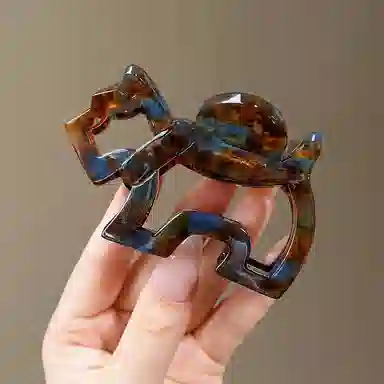 左欧 可爱小狗发抓醋酸板材抓夹 发夹 女款