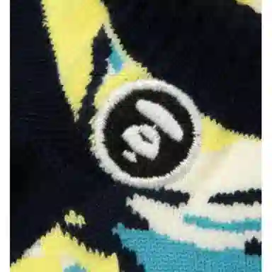 Aape Letter Print Knit Socks
